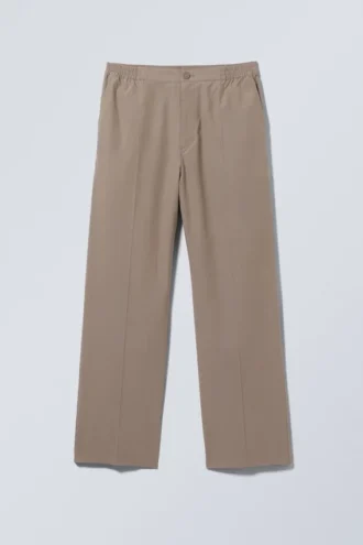 Relaxed Casual Trousers – Dusty Mole