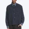 Relaxed Checked Cotton Shirt – Checked Grey – Contrast Denim Relaxed Checked Cotton Shirt – Checked Grey – Contrast Denim