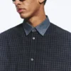 Relaxed Checked Cotton Shirt – Checked Grey – Contrast Denim Relaxed Checked Cotton Shirt – Checked Grey – Contrast Denim