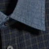 Relaxed Checked Cotton Shirt – Checked Grey – Contrast Denim Relaxed Checked Cotton Shirt – Checked Grey – Contrast Denim