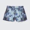 Relaxed Cotton Boxer Shorts – Blue Paisley Print Relaxed Cotton Boxer Shorts – Blue Paisley Print