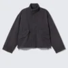 Relaxed Cotton Canvas Jacket – Washed Black Relaxed Cotton Canvas Jacket – Washed Black