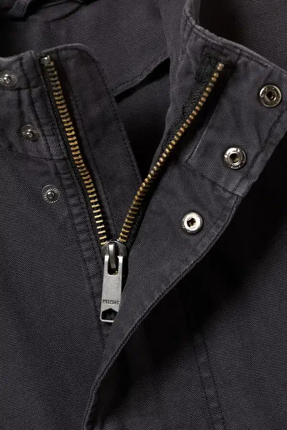 Relaxed Cotton Canvas Jacket – Washed Black Relaxed Cotton Canvas Jacket – Washed Black