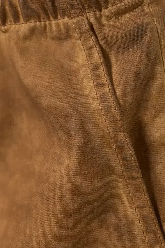 Relaxed Cotton Cargo Trousers – Washed Brown Relaxed Cotton Cargo Trousers – Washed Brown