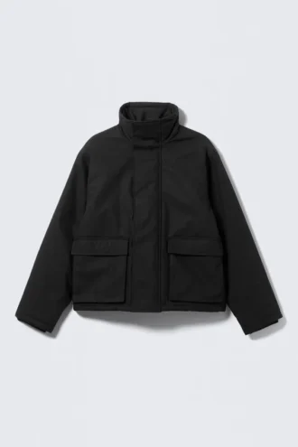 Relaxed Cotton Jacket – Black