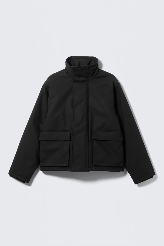 Relaxed Cotton Jacket – Black Relaxed Cotton Jacket – Black