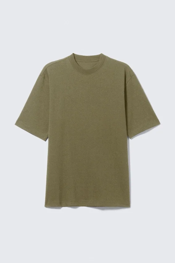 Relaxed Crew Neck T-Shirt – Dark Green Relaxed Crew Neck T-Shirt – Dark Green