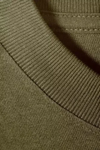 Relaxed Crew Neck T-Shirt – Dark Green