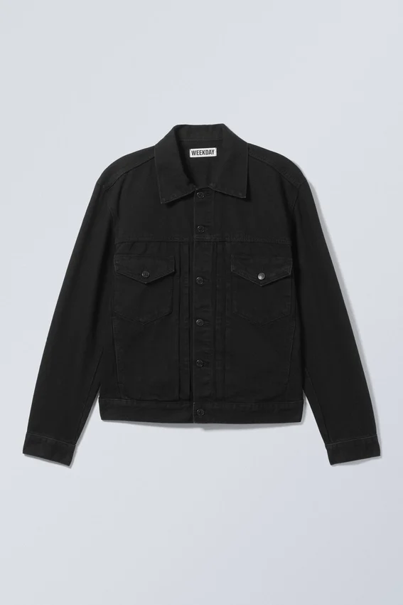 Relaxed Fit Denim Jacket – Black Rinse – Black Relaxed Fit Denim Jacket – Black Rinse – Black