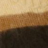 Relaxed Fit Fluffy Knit Sweater – Dusty Yellow & Brown Stripes Relaxed Fit Fluffy Knit Sweater – Dusty Yellow & Brown Stripes