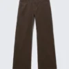 Relaxed Fit Low Rise Corduroy Trousers – Brown Relaxed Fit Low Rise Corduroy Trousers – Brown