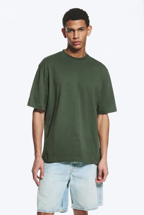 Relaxed Fit T-Shirt – Dark Green Relaxed Fit T-Shirt – Dark Green