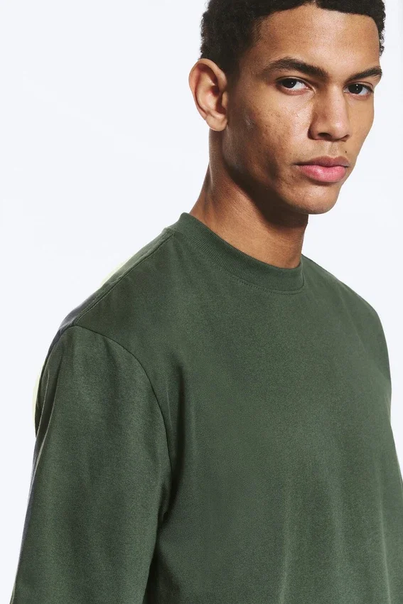 Relaxed Fit T-Shirt – Dark Green Relaxed Fit T-Shirt – Dark Green