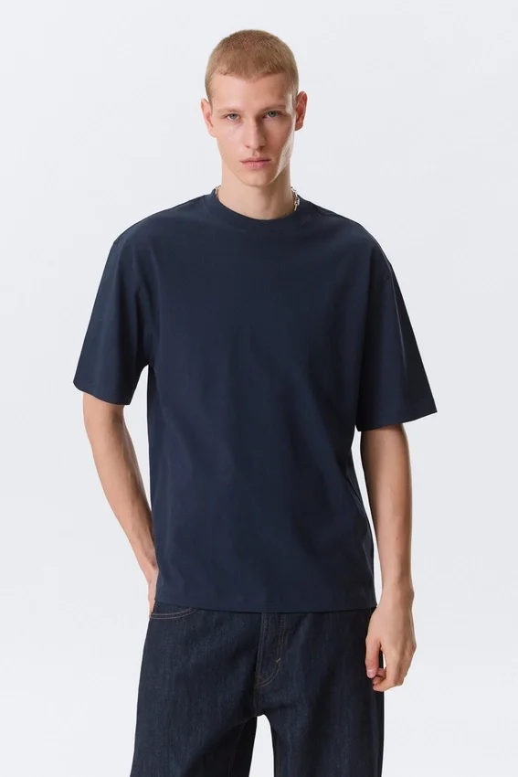 Relaxed Fit T-Shirt – Dark Navy Blue Relaxed Fit T-Shirt – Dark Navy Blue