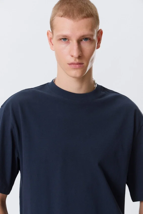 Relaxed Fit T-Shirt – Dark Navy Blue Relaxed Fit T-Shirt – Dark Navy Blue