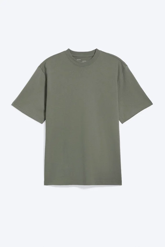 Relaxed Fit T-Shirt – Light Dusty Khaki Green Relaxed Fit T-Shirt – Light Dusty Khaki Green