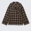 Relaxed Flannel Pyjama Shirt – Checked Dark Brown Relaxed Flannel Pyjama Shirt – Checked Dark Brown