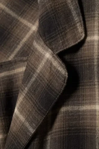 Relaxed Flannel Pyjama Shirt – Checked Dark Brown Relaxed Flannel Pyjama Shirt – Checked Dark Brown