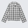 Relaxed Flannel Pyjama Shirt – Checked White Relaxed Flannel Pyjama Shirt – Checked White