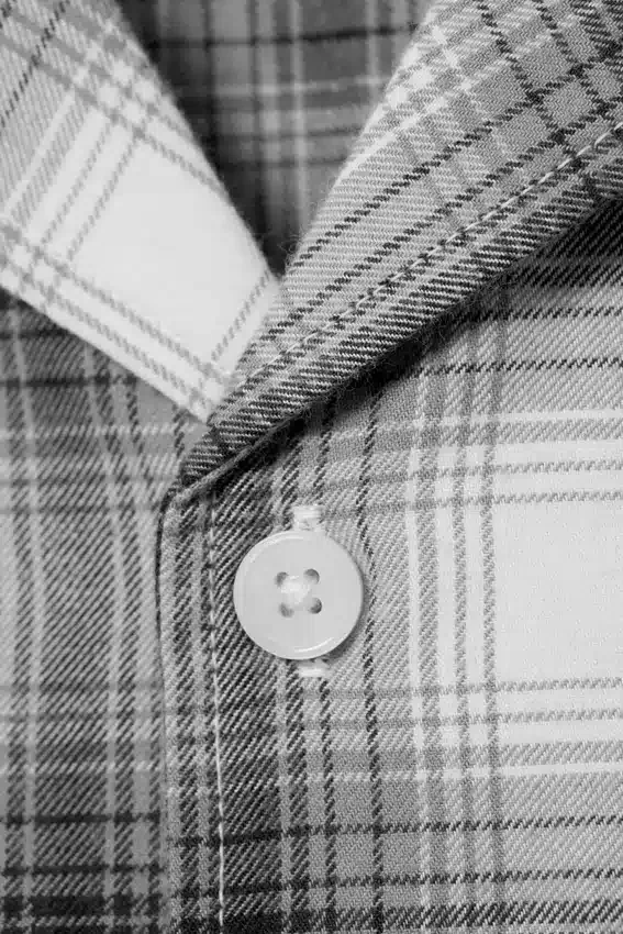 Relaxed Flannel Pyjama Shirt – Checked White Relaxed Flannel Pyjama Shirt – Checked White