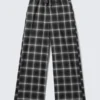 Relaxed Flannel Pyjama Trousers – Checked Black Relaxed Flannel Pyjama Trousers – Checked Black