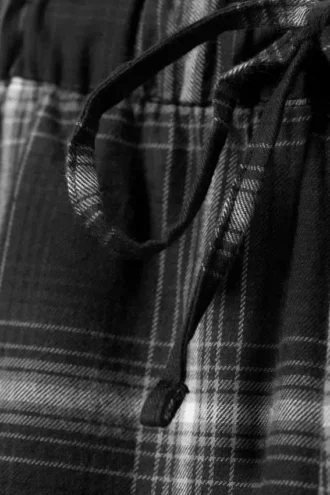 Relaxed Flannel Pyjama Trousers – Checked Black