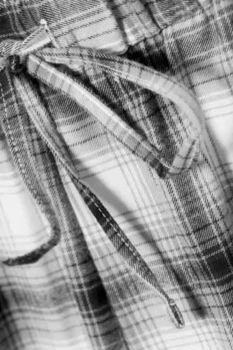 Relaxed Flannel Pyjama Trousers – Checked White