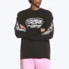 Relaxed Graphic Long-Sleeved T-Shirt – Black Relaxed Graphic Long-Sleeved T-Shirt – Black