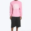 Relaxed Graphic Long-Sleeved T-Shirt – Pink – Logos Relaxed Graphic Long-Sleeved T-Shirt – Pink – Logos
