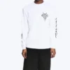 Relaxed Graphic Long-Sleeved T-Shirt – White – Synergy Relaxed Graphic Long-Sleeved T-Shirt – White – Synergy
