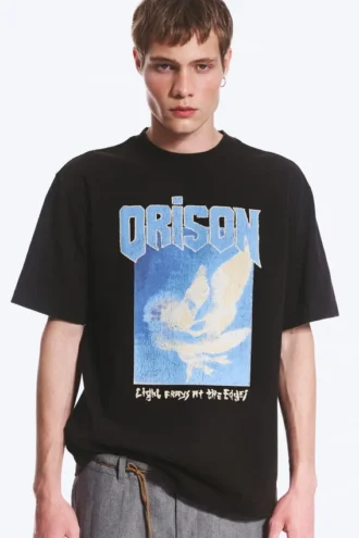 Relaxed Graphic Printed T-Shirt – Black – Birds Relaxed Graphic Printed T-Shirt – Black – Birds
