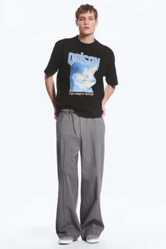 Relaxed Graphic Printed T-Shirt – Black – Birds Relaxed Graphic Printed T-Shirt – Black – Birds