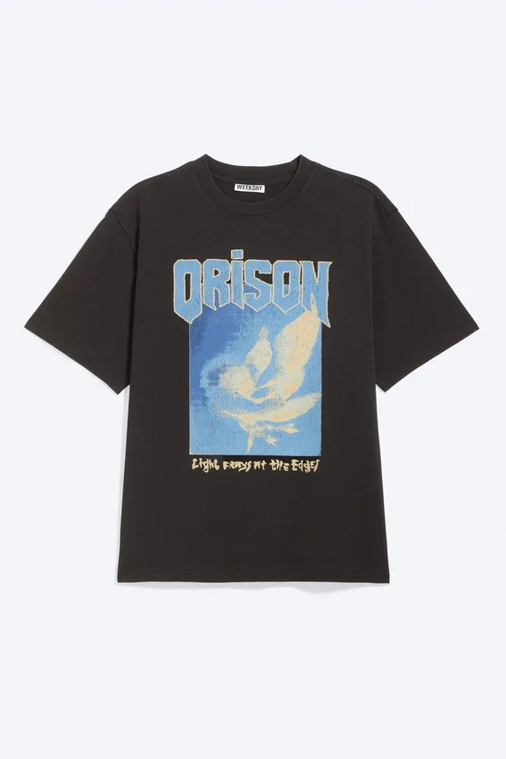 Relaxed Graphic Printed T-Shirt – Black – Birds Relaxed Graphic Printed T-Shirt – Black – Birds