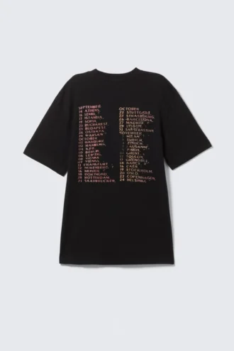 Relaxed Graphic Printed T-Shirt – Black – Dragon Gate