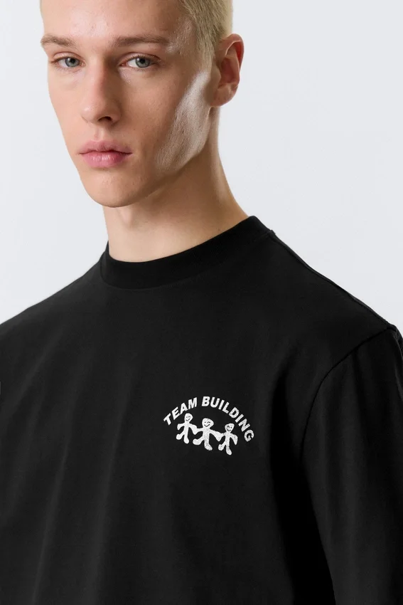 Relaxed Graphic Printed T-Shirt – Black – Team Building Relaxed Graphic Printed T-Shirt – Black – Team Building