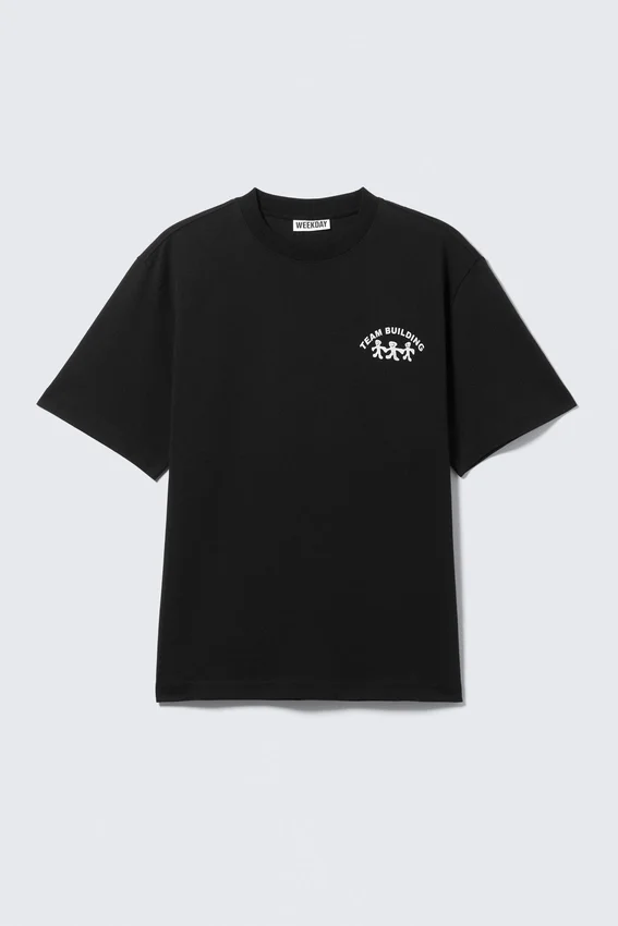 Relaxed Graphic Printed T-Shirt – Black – Team Building Relaxed Graphic Printed T-Shirt – Black – Team Building