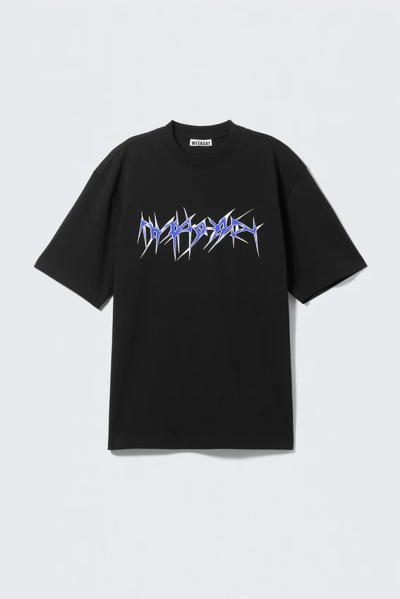 Relaxed Graphic Printed T-Shirt – Black – Wired Relaxed Graphic Printed T-Shirt – Black – Wired