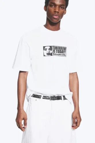 Relaxed Graphic Printed T-Shirt – White – Tomorrow is Today