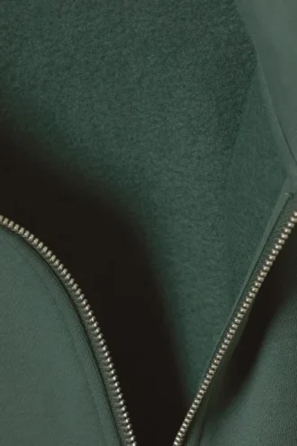 Relaxed Heavy Half Zip Sweater – Dark Green