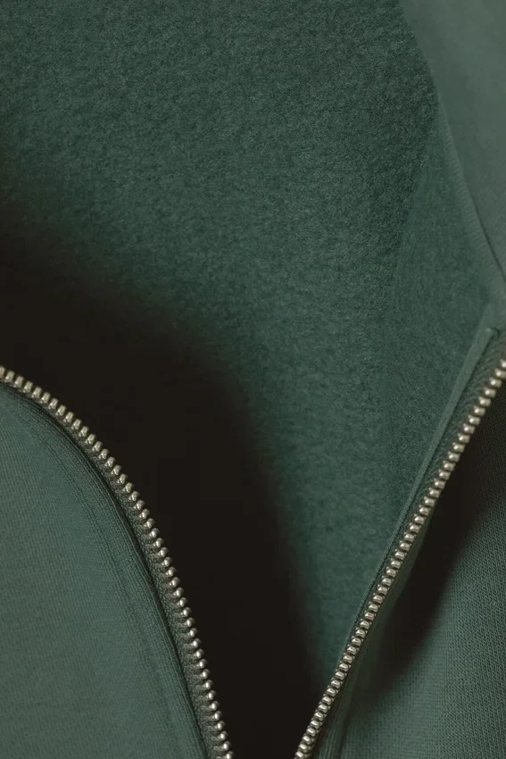 Relaxed Heavy Half Zip Sweater – Dark Green Relaxed Heavy Half Zip Sweater – Dark Green