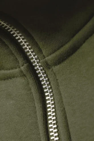 Relaxed Heavy Half Zip Sweater – Dark Khaki Green Relaxed Heavy Half Zip Sweater – Dark Khaki Green
