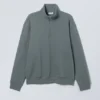 Relaxed Heavy Half Zip Sweater – Dark Turquoise Relaxed Heavy Half Zip Sweater – Dark Turquoise