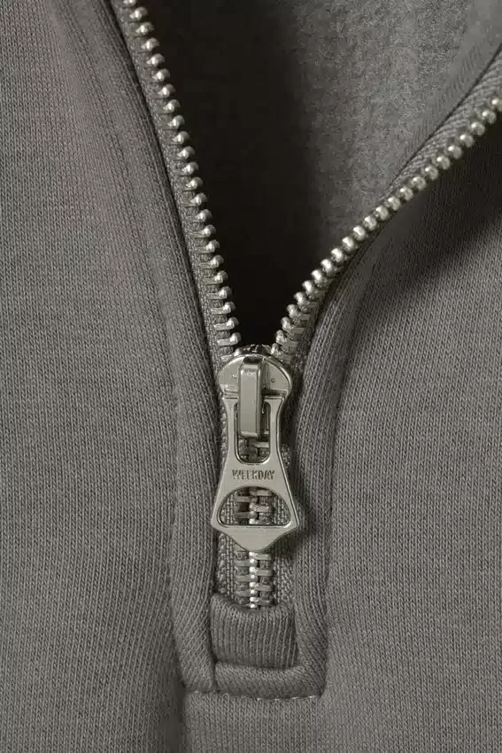 Relaxed Heavy Half Zip Sweater – Dusty Grey Relaxed Heavy Half Zip Sweater – Dusty Grey