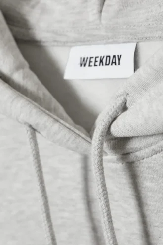 Relaxed Heavy Hoodie – Grey Melange