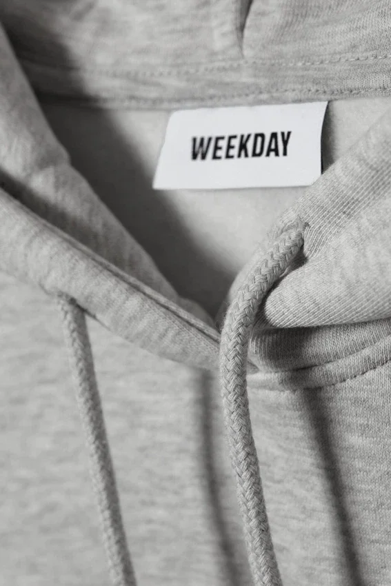 Relaxed Heavy Hoodie – Grey Melange Relaxed Heavy Hoodie – Grey Melange