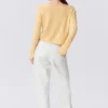 Relaxed Knitted Boat-Neck Sweater – Light Yellow Relaxed Knitted Boat-Neck Sweater – Light Yellow