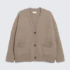 Relaxed Knitted Cardigan – Mole Brown