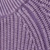Relaxed Knitted Cotton Sweater – Washed Purple Melange Relaxed Knitted Cotton Sweater – Washed Purple Melange