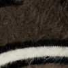 Relaxed Knitted Striped Hairy Sweater – Brown Stripe Relaxed Knitted Striped Hairy Sweater – Brown Stripe