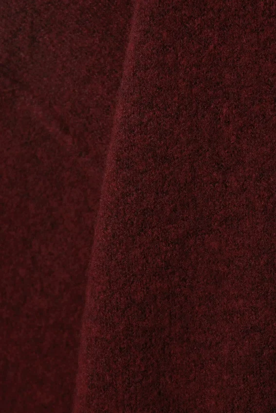 Relaxed Knitted Sweater – Dark Red Melange Relaxed Knitted Sweater – Dark Red Melange